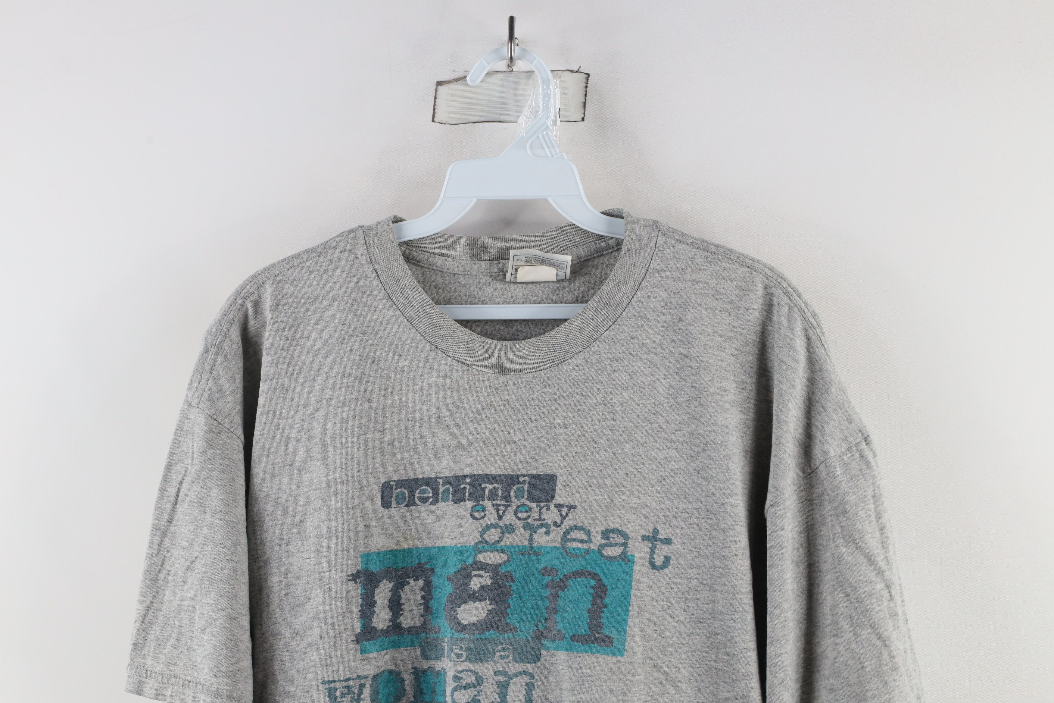 Nike × Vintage Vintage 90s Nike Great Man Is A Woman About to Pass T-Shirt Size L / US 10 / IT 46 - 2 Thumbnail