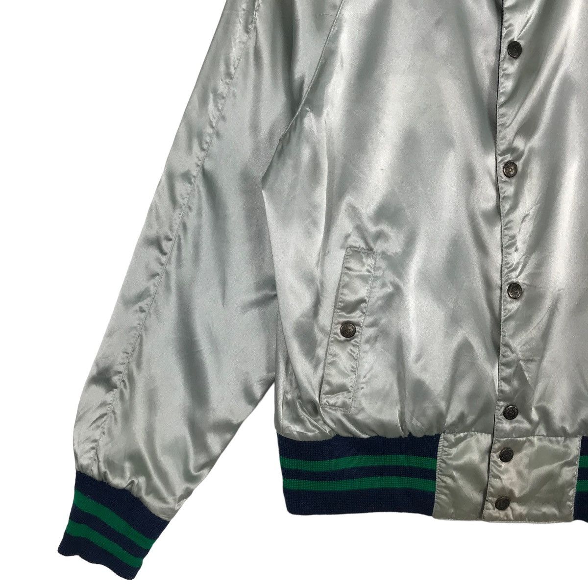 Ocean Pacific × Vintage 💥 VINTAGE 1980s OCEAN PACIFIC REVERSIBLE SATIN JACKET Size US M / EU 48-50 / 2 - 6 Thumbnail