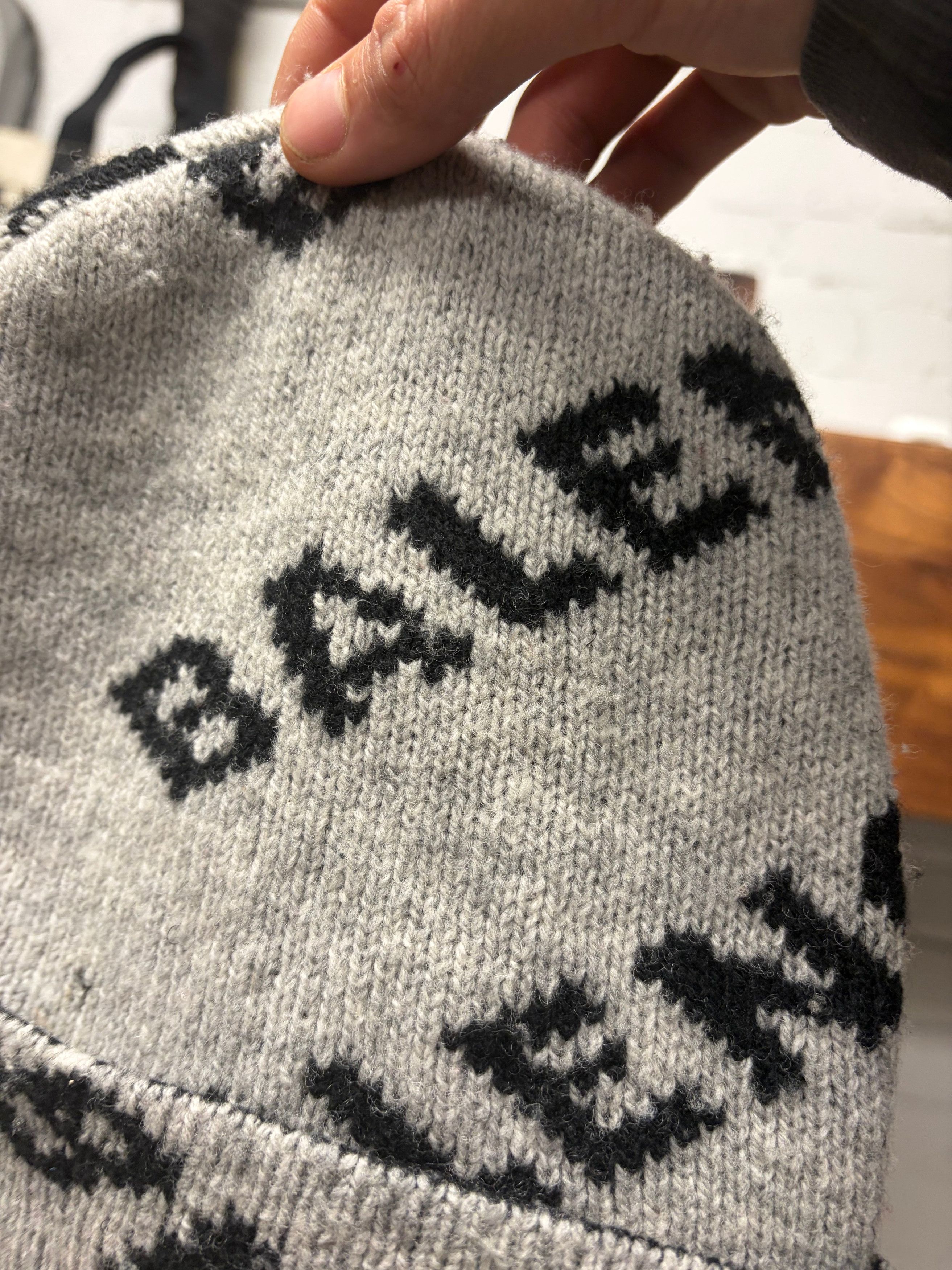 Balenciaga 2018 Balenciaga Monogram Logo Ribbed Grey Wool Beanie Size ONE SIZE - 3 Thumbnail