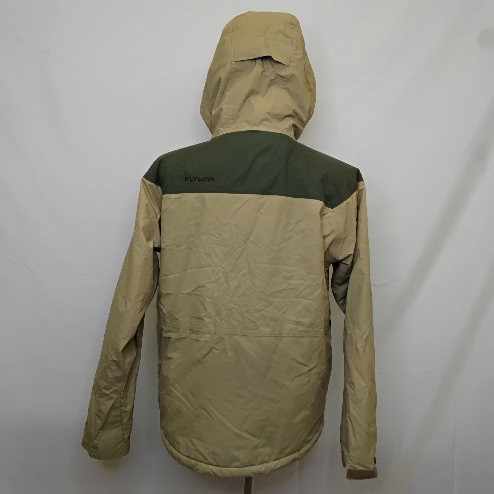 Flylow Flylow Insulated Ski Jacket Men's M Beige/Green Hooded Size US M / EU 48-50 / 2 - 3 Thumbnail
