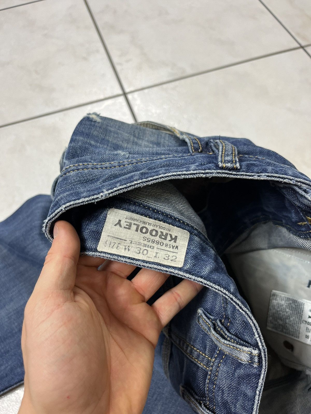 Diesel × Vintage Vintage Diesel krooley y2k distressed denim jeans pants Size US 30 / EU 46 - 17 Thumbnail