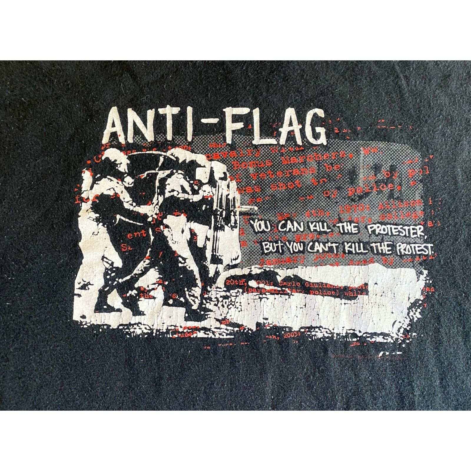 Doublet VINTAGE Anti-Flag MENS XL Protester Bullets Don't Silence Double Sided Shirt Made In USA Size US XL / EU 56 / 4 - 2 Thumbnail