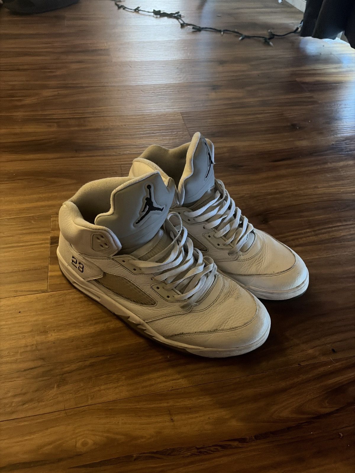 Jordan Brand Jordan 5 Retro White Metallic Size US 15 / EU 48 - 4 Thumbnail