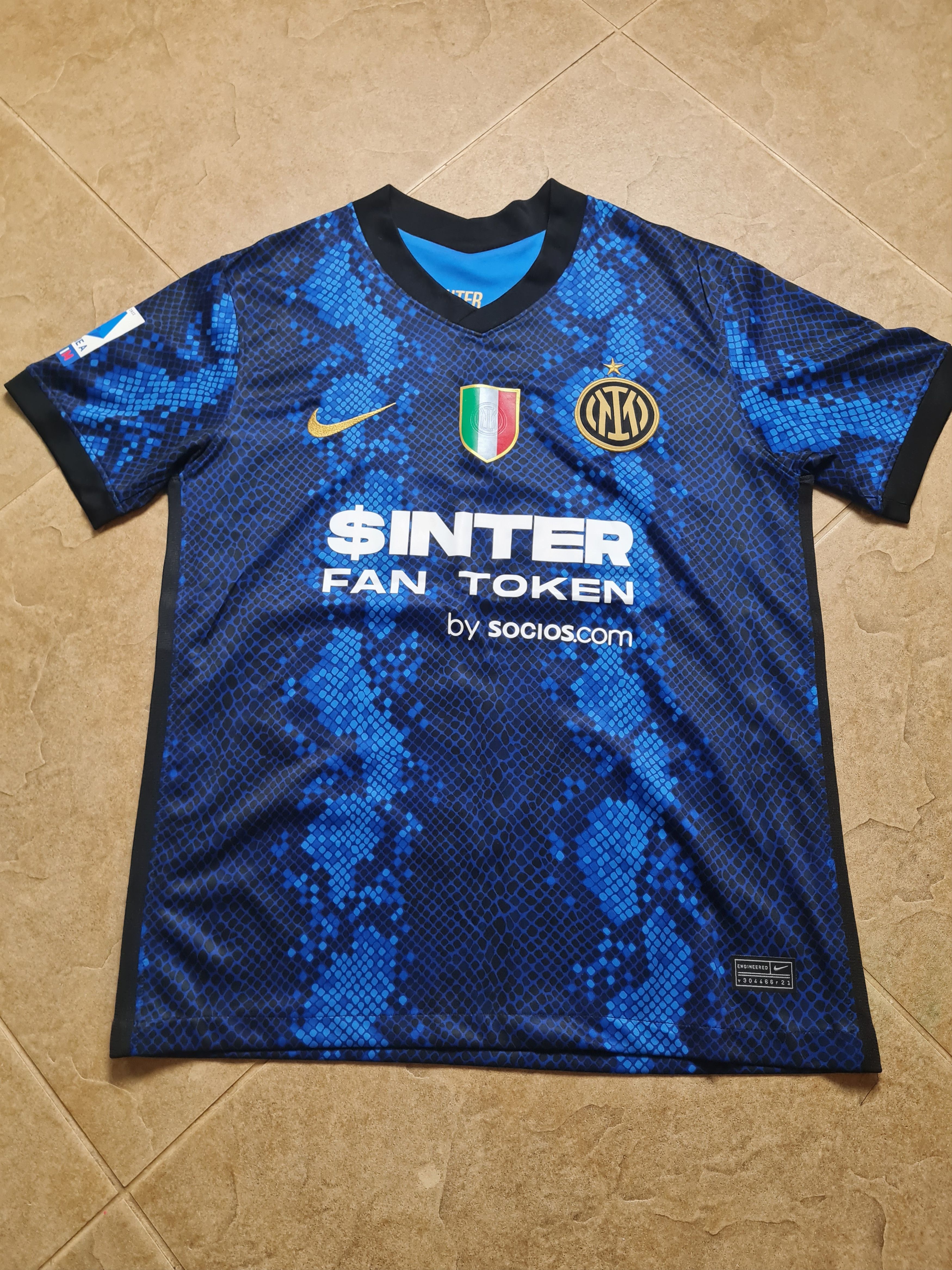 Nike Inter Milan FC Nike #9 LUKAKU 2021-22 Home Kit Soccer Shirt Size US S / EU 44-46 / 1 - 7 Thumbnail