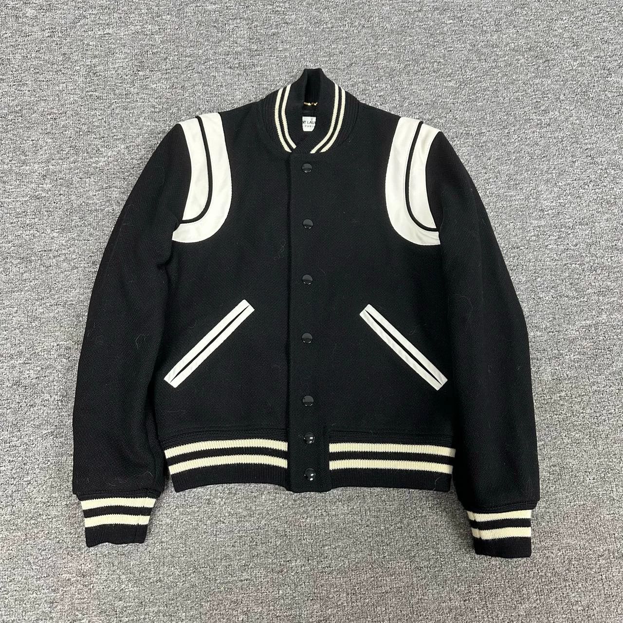 Saint Laurent Paris Saint Laurent Paris Black baseball jacket Size US XXS / EU 40 - 1 Thumbnail