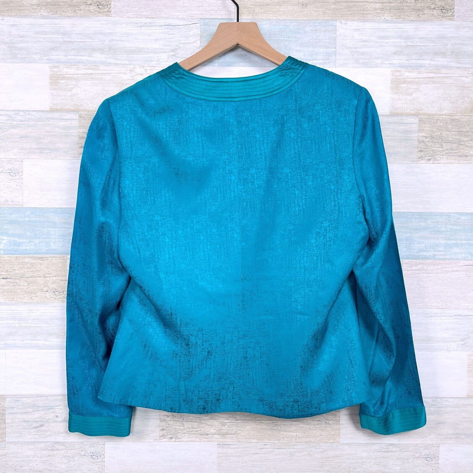 Vintage Adrianna Papell Silk Satin Skirt Suit Blue Womens 12 Size 34" / US 12 / IT 48 - 5 Thumbnail