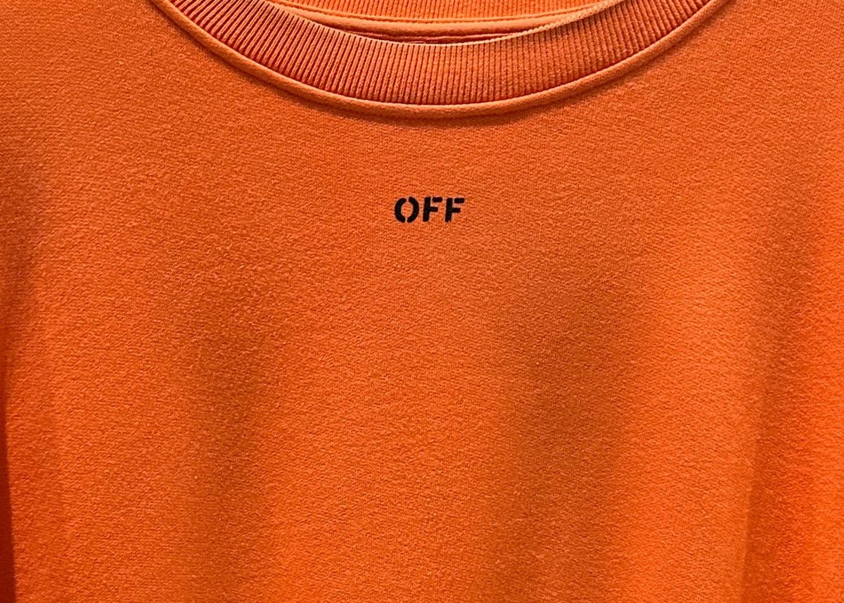 Off-White Size XXL WORN - Off White x Vlone Crewneck Orange | Grailed