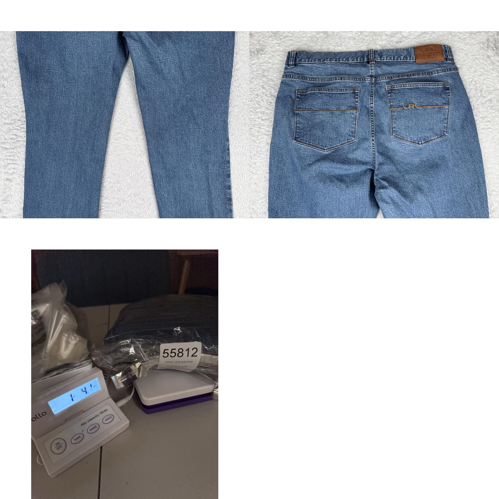 Ralph Lauren Lauren Ralph Lauren Jeans Womens 12P Blue Straight High Rise Stretch 32x26 Denim Size 34" / US 12 / IT 48 - 10 Thumbnail