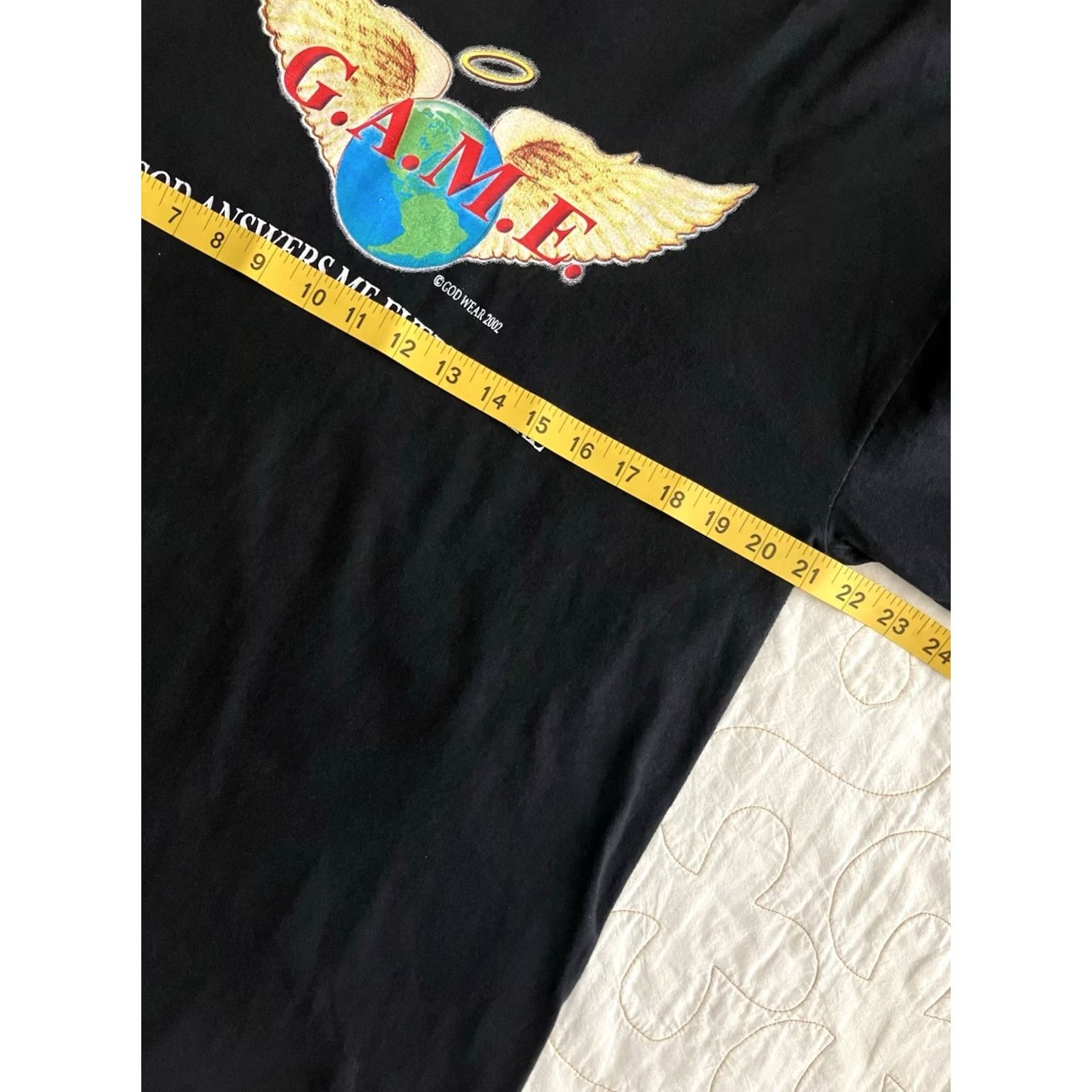 Hanes VINTAGE GAME GOD Answers Me Everywhere Hanes Beefy T Shirt Long Sleeve L Black Mens Size US L / EU 52-54 / 3 - 3 Thumbnail