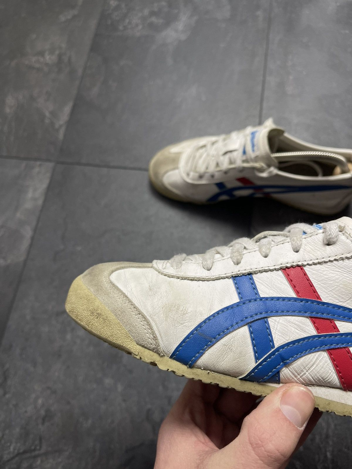 Japanese Brand × Onitsuka Tiger × Vintage Asics Onitsuka Tiger OG Sneakers Leather France Vintage Y2k Size US 5.5 / EU 38 - 9 Thumbnail