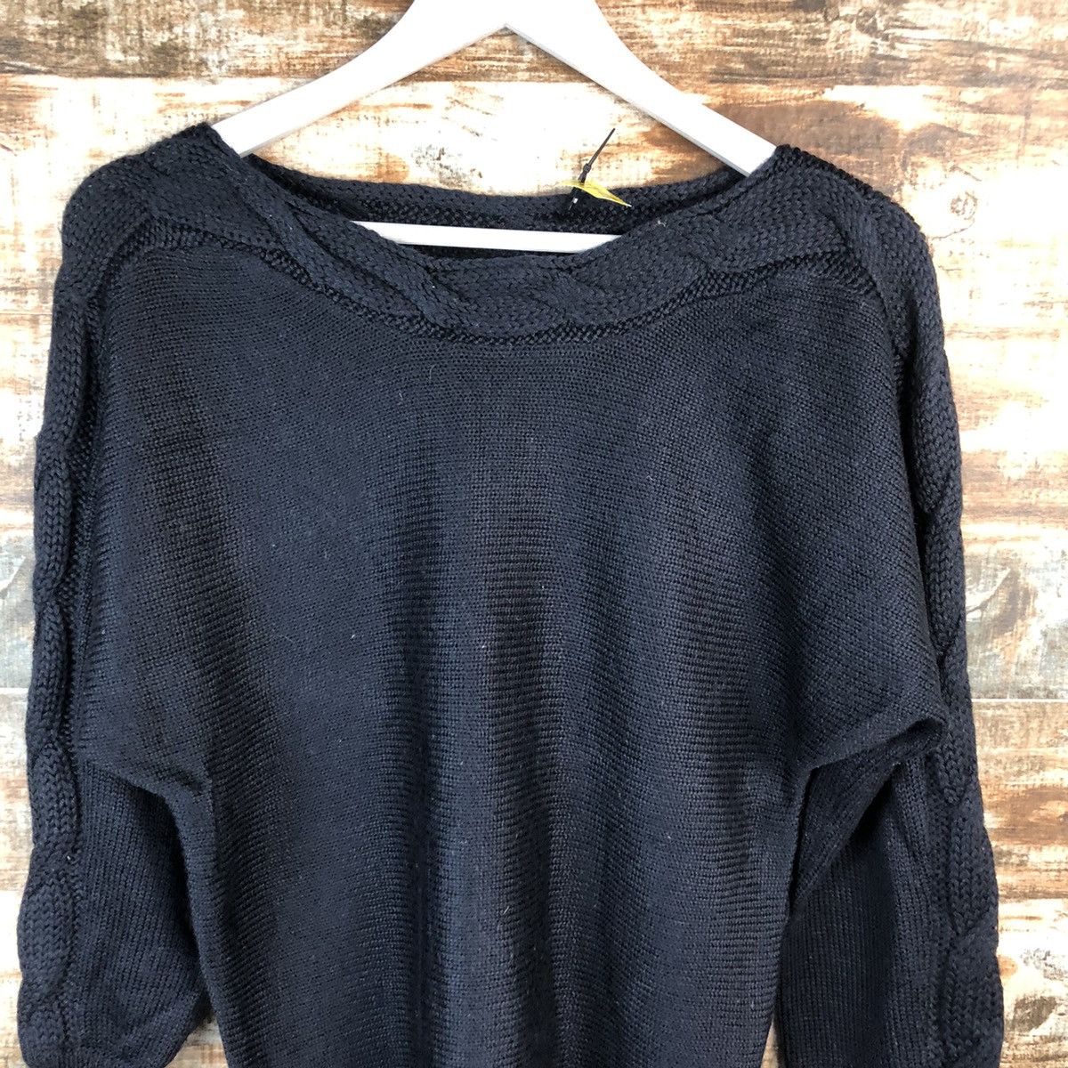 Homespun Knitwear × Japanese Brand Lautre Amont Darkblue cable Knitwear #A1798 Size M / US 6-8 / IT 42-44 - 5 Thumbnail