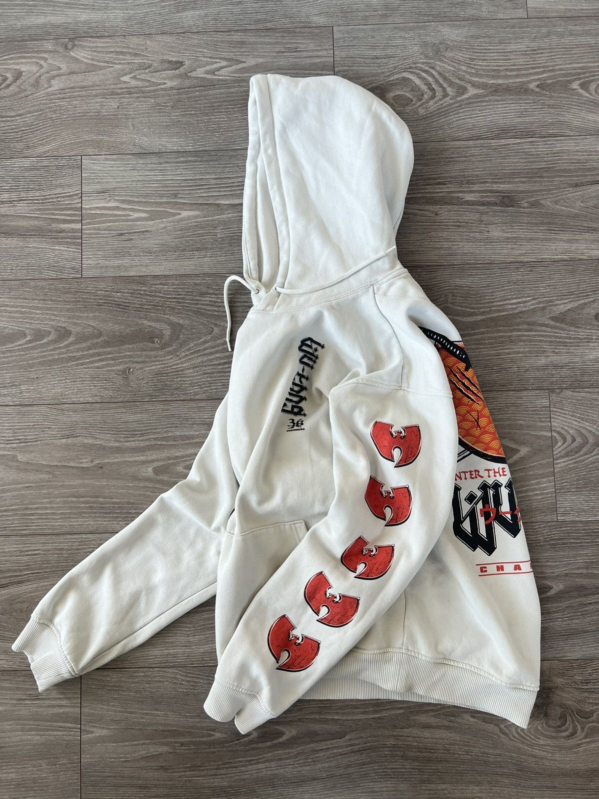 Rap Tees × Wu-Tang Clan Wu Tang Big Back Logo Overprinted Rap Hoodie Size US S / EU 44-46 / 1 - 2 Thumbnail