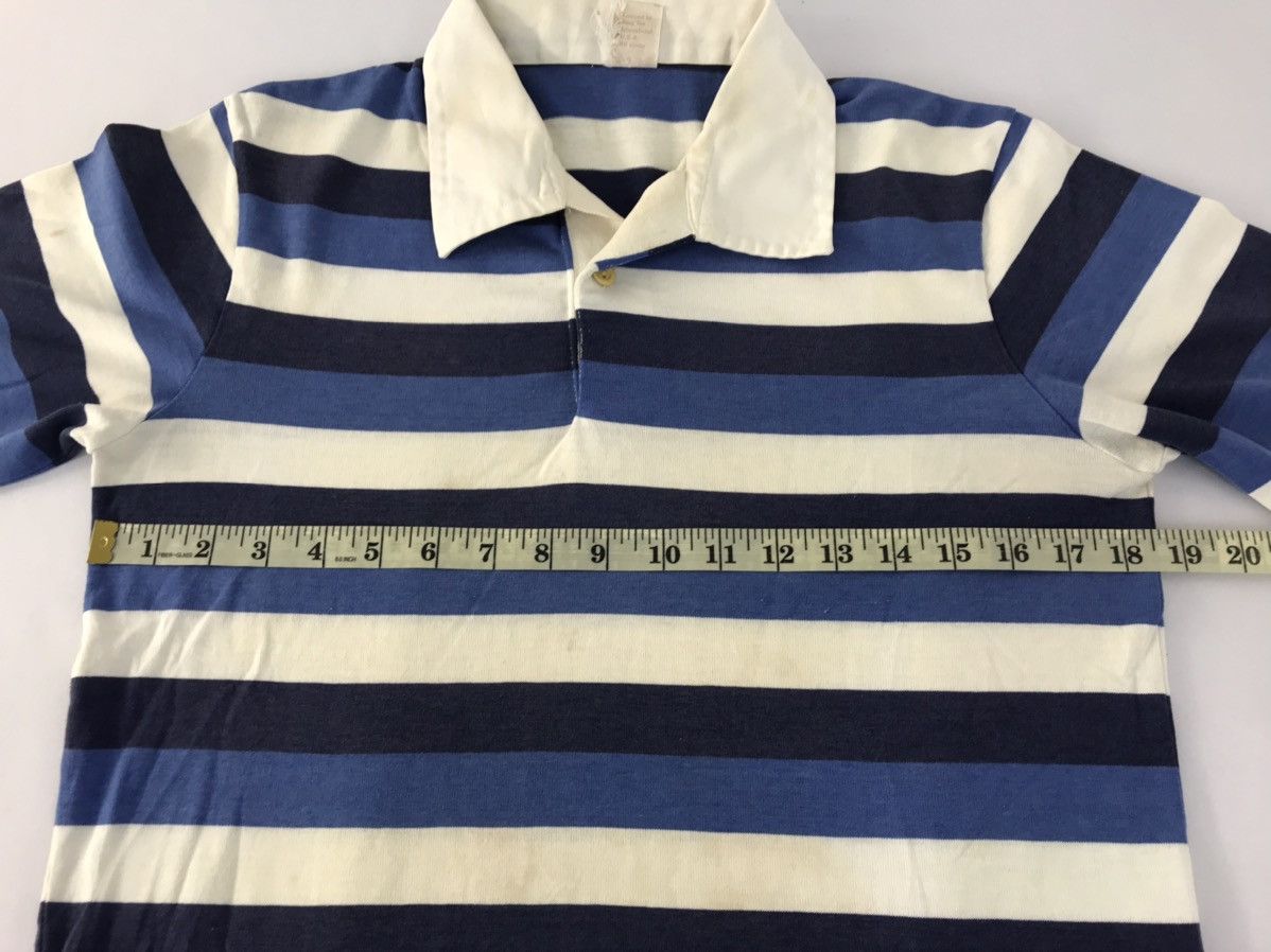 Hang Ten Vintage 80s Hang Ten Striped Rugby Surf Polo Tee T-shirt Size US S / EU 44-46 / 1 - 9 Thumbnail