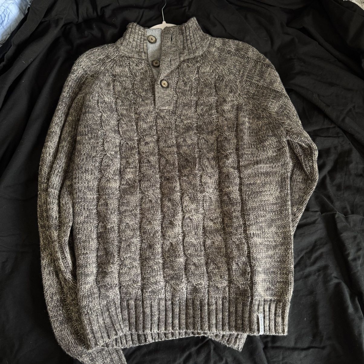 Vintage Vintage Heather Gray Cable Knit Sweater Size US L / EU 52-54 / 3 - 1 Preview