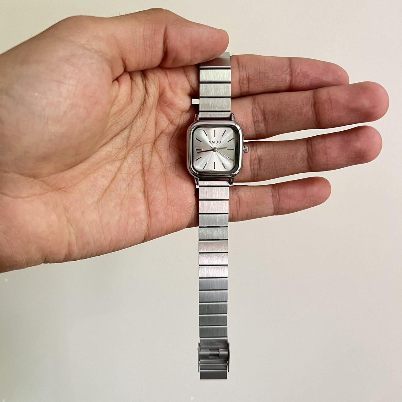 Vintage y2k style square stainless steel luxury watch Size ONE SIZE - 6 Thumbnail