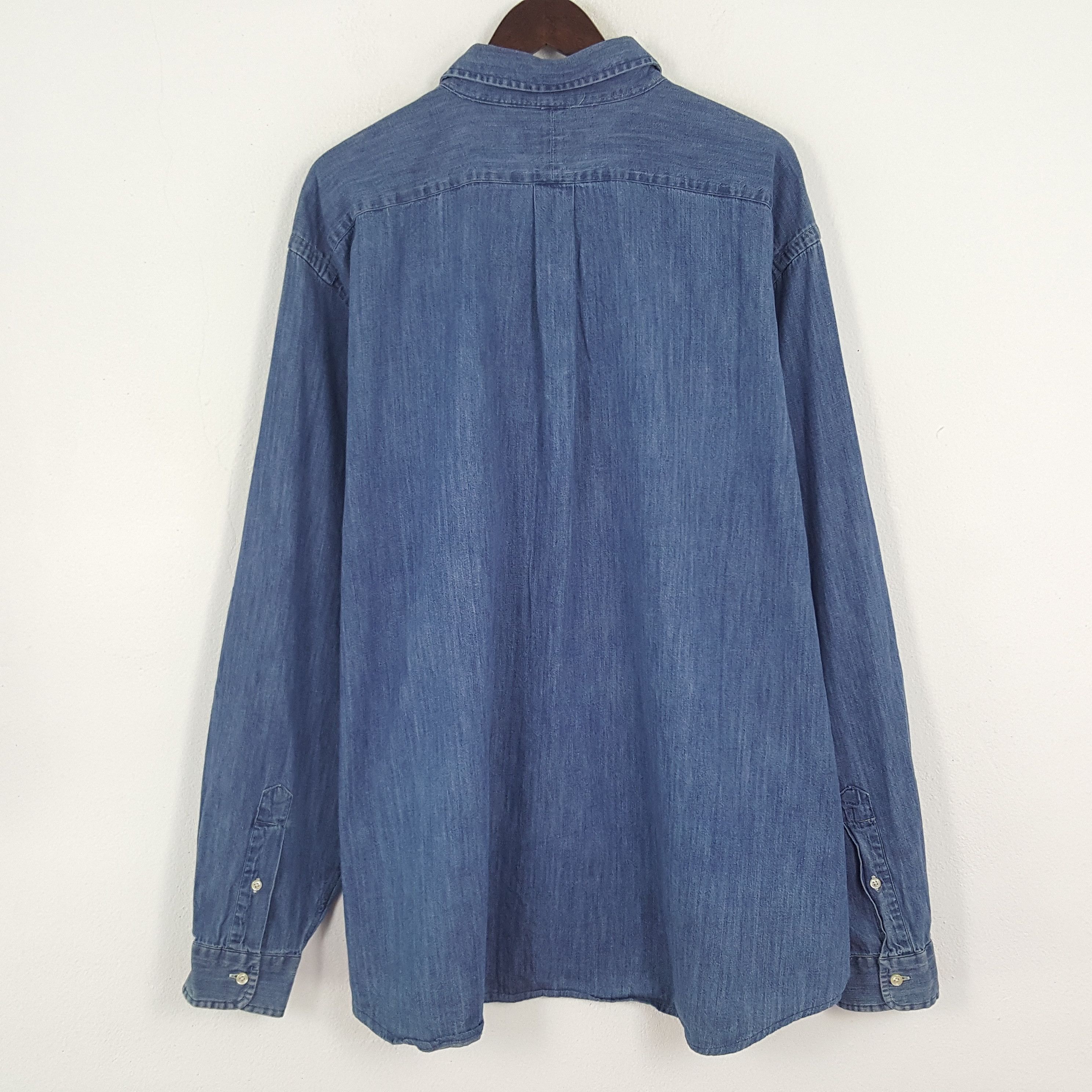 Ralph Lauren × Vintage Vintage Ralph Lauren Denim Button Up Shirt Size US XXL / EU 58 / 5 - 3 Thumbnail