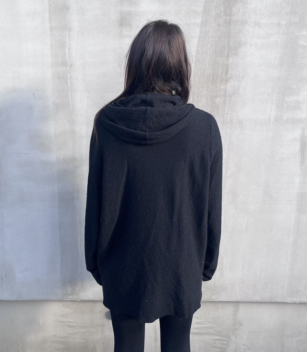 OSKA Oska Women Hoodie 100% Wool Black Oversized Hooded Size 1 Size ONE SIZE - 3 Thumbnail