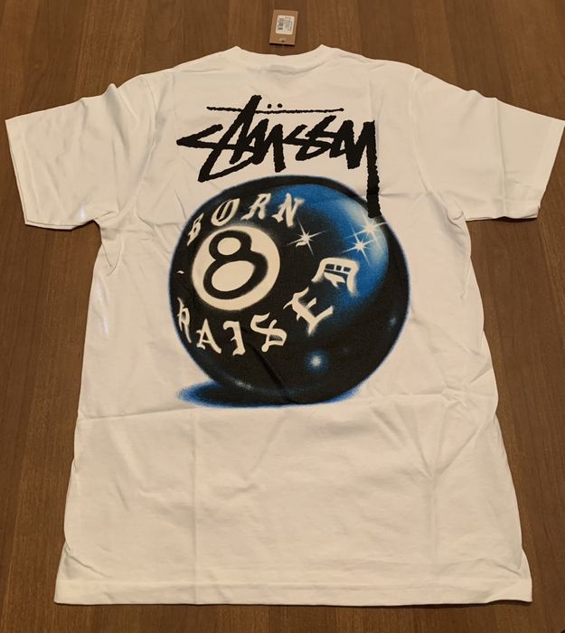 Stussy Born X Raised Stussy 8 Ball Tee Size Small | Grailed