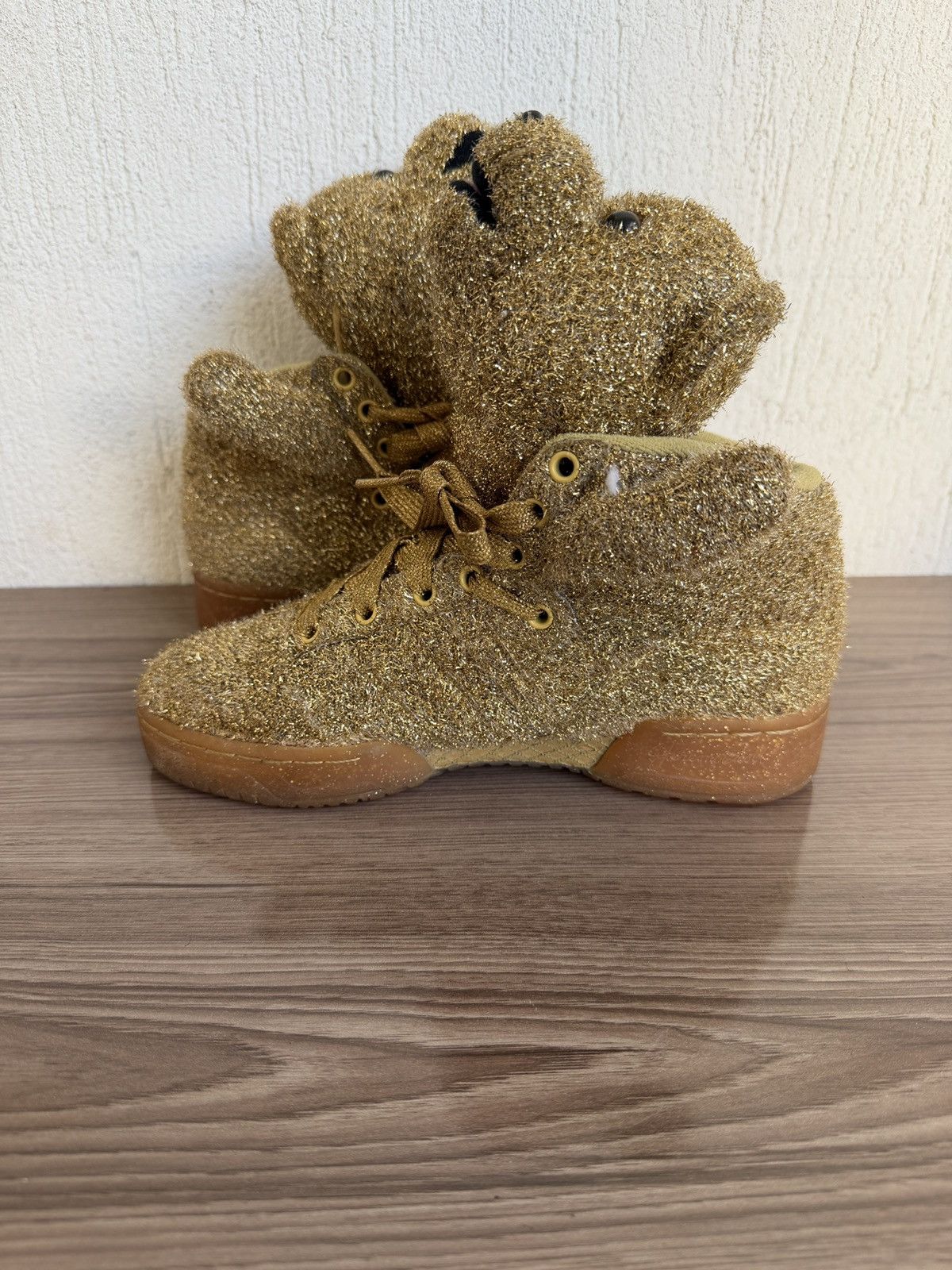 Adidas × Jeremy Scott Teddy bear glitter sneakers Size US 6 / IT 36 - 11 Thumbnail