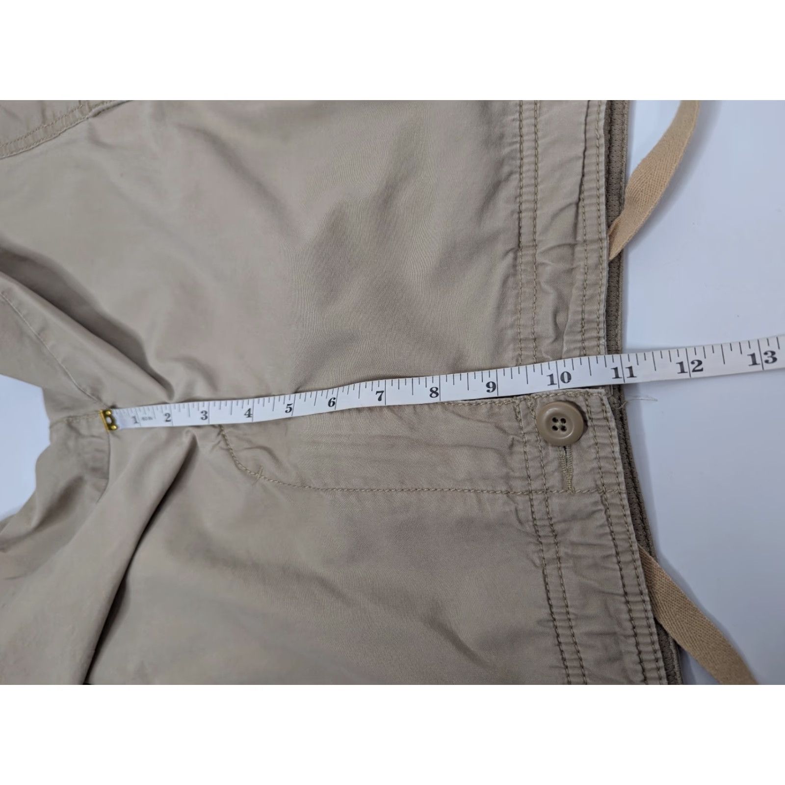 Nike Nike Cargo Shorts Shirt Men Medium Tan Outdoor Twill Cotton Drawstring Pockets Cargo Outdoor Nike Mens M Tan Summer - Size US 31 - 7 Thumbnail