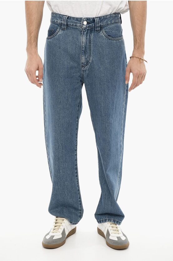image of Sunnei Stone Washed Effect Belli Dentro Boyfriend Jeans 22Cm in Blue, Men's (Size 32)