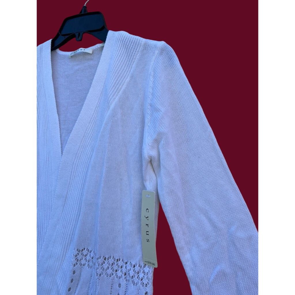 Other CYRUS - Women's 3/4 Sleeve Lace Cardigan - White - Small Size S / US 4 / IT 40 - 14 Thumbnail
