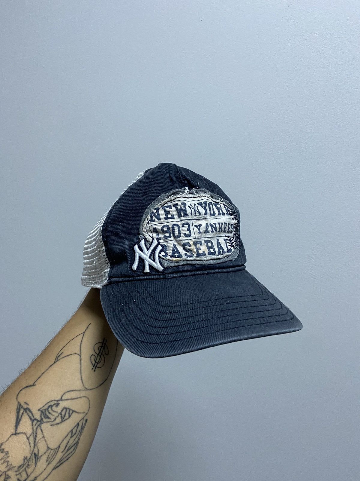 New York Yankees × Vintage New York Yankees NY Cap Vintage Big Logo Baseball Size ONE SIZE - 1 Thumbnail