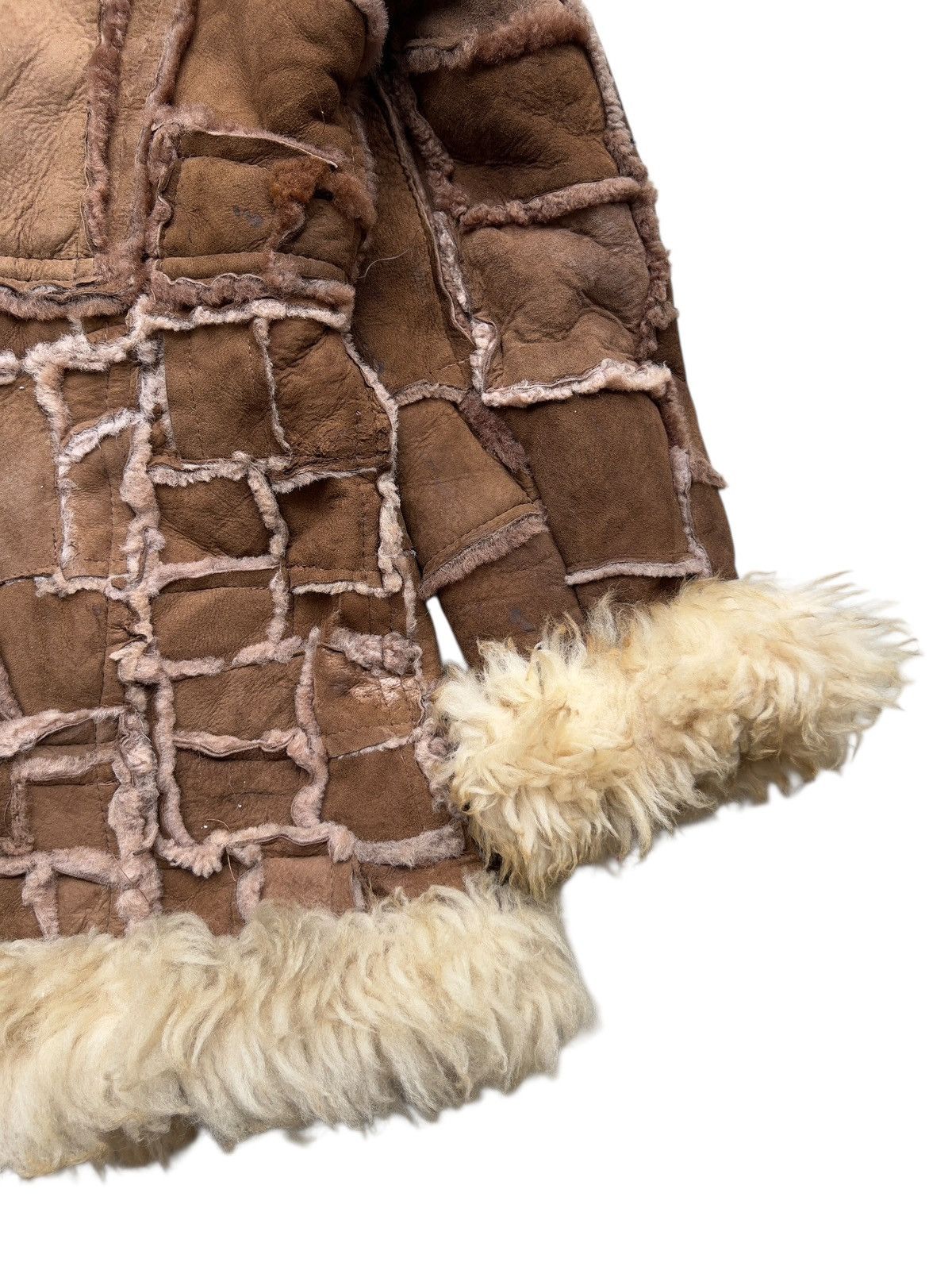 Vintage Vintage 80s Alpine Sheep Skin Patchwork Fur Leather Jacket Size US S / EU 44-46 / 1 - 9 Thumbnail