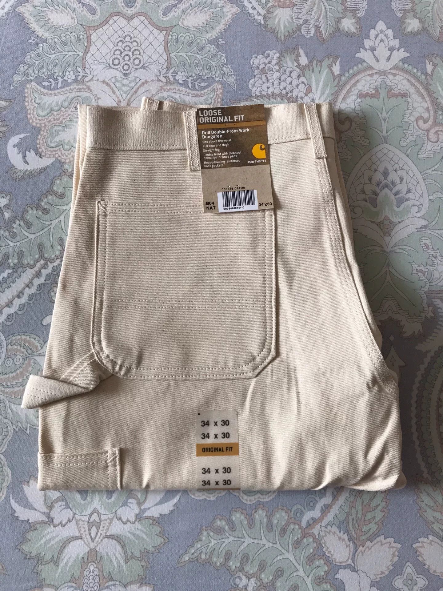 Carhartt B04 NAT Natural Drill Double Knee Pants 34x32 | Grailed