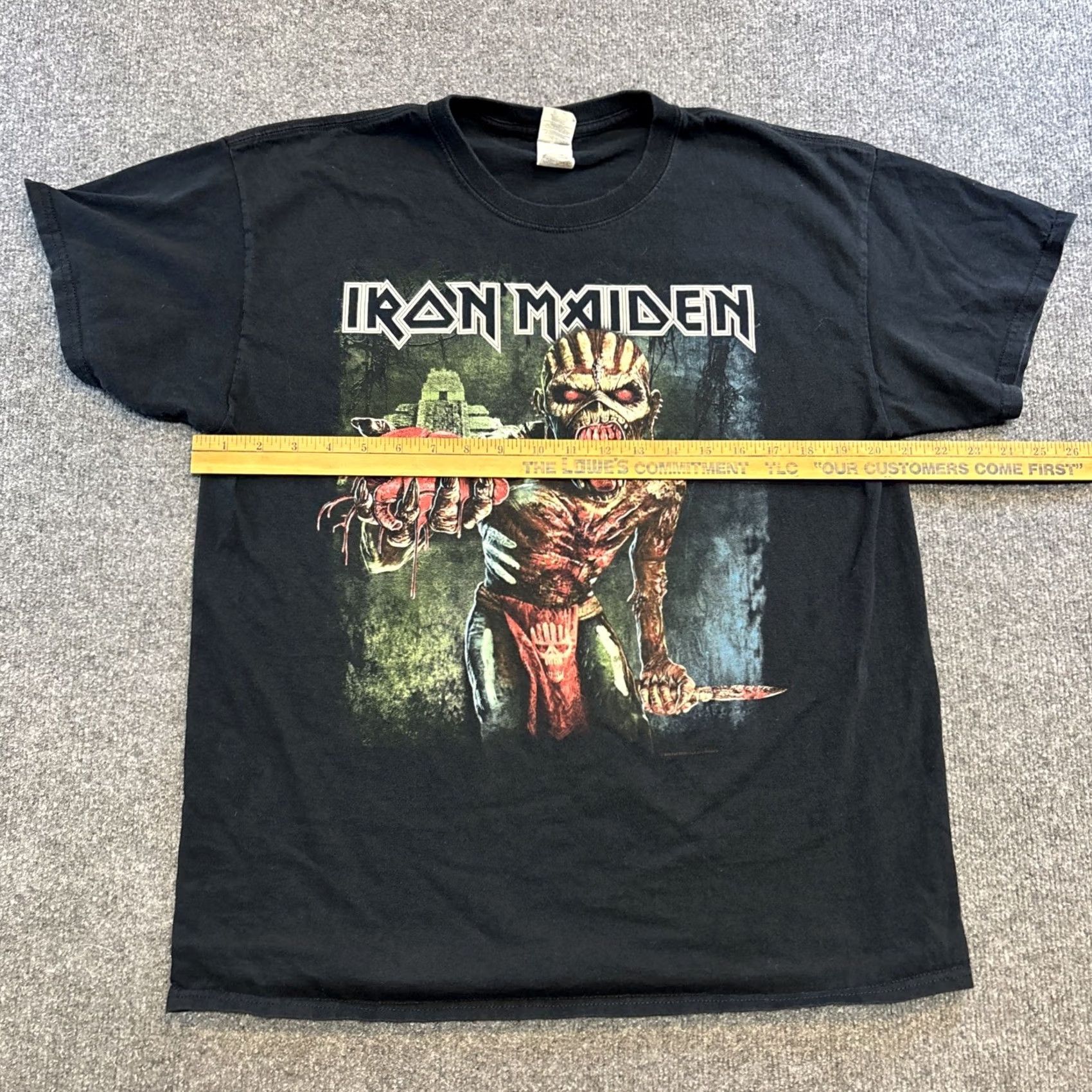 Vintage Iron Maiden T-Shirt Graphic Print Crew Neck Short Sleeve Size L Black Men Rock Music 2016 Book of Souls World Tour Eddie Vintage No Size US L / EU 52-54 / 3 - 4 Thumbnail