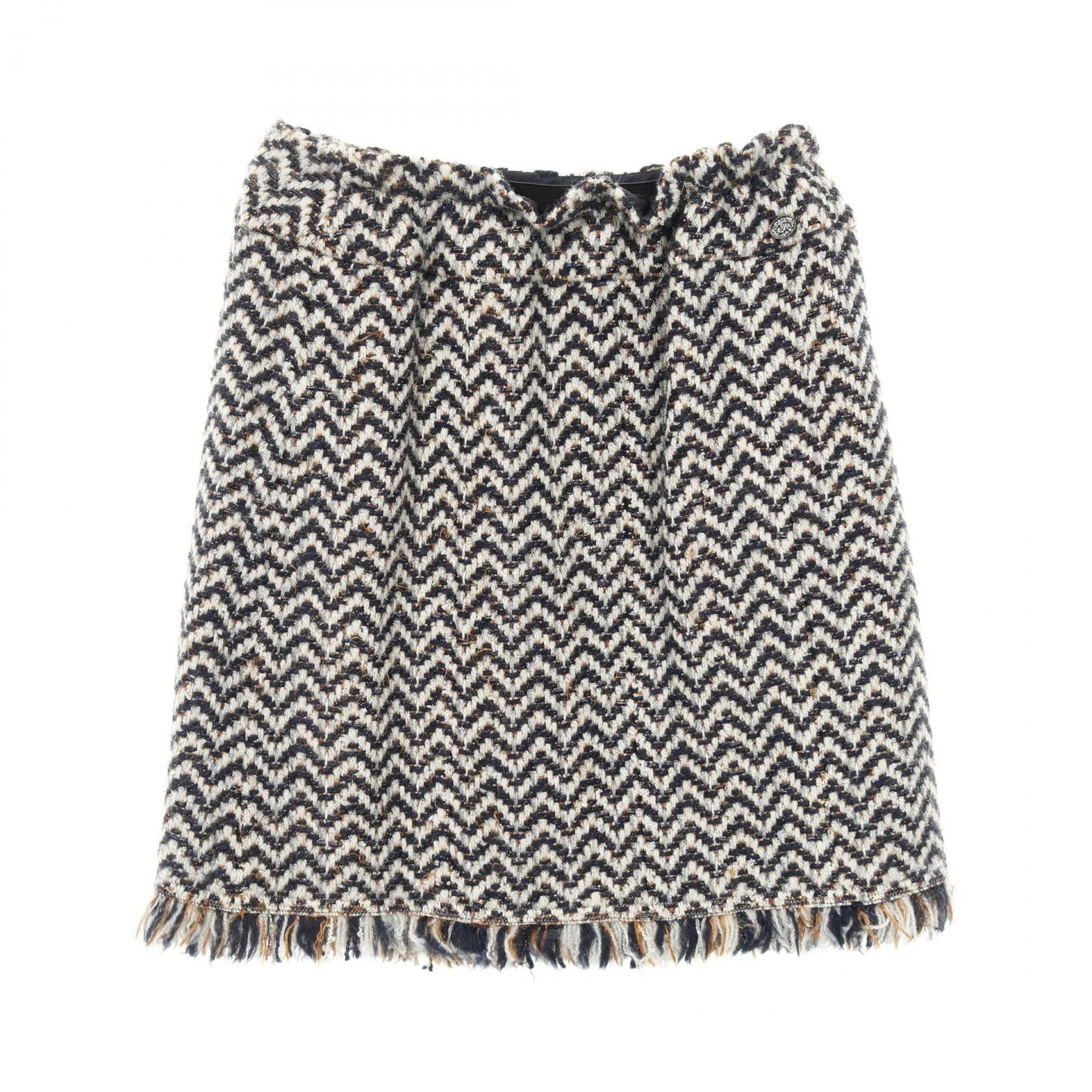 Chanel Chanel Chanel Coco Mark Wool Nylon Skirt Others Skirts P62387V47803 Size ONE SIZE - 1 Thumbnail