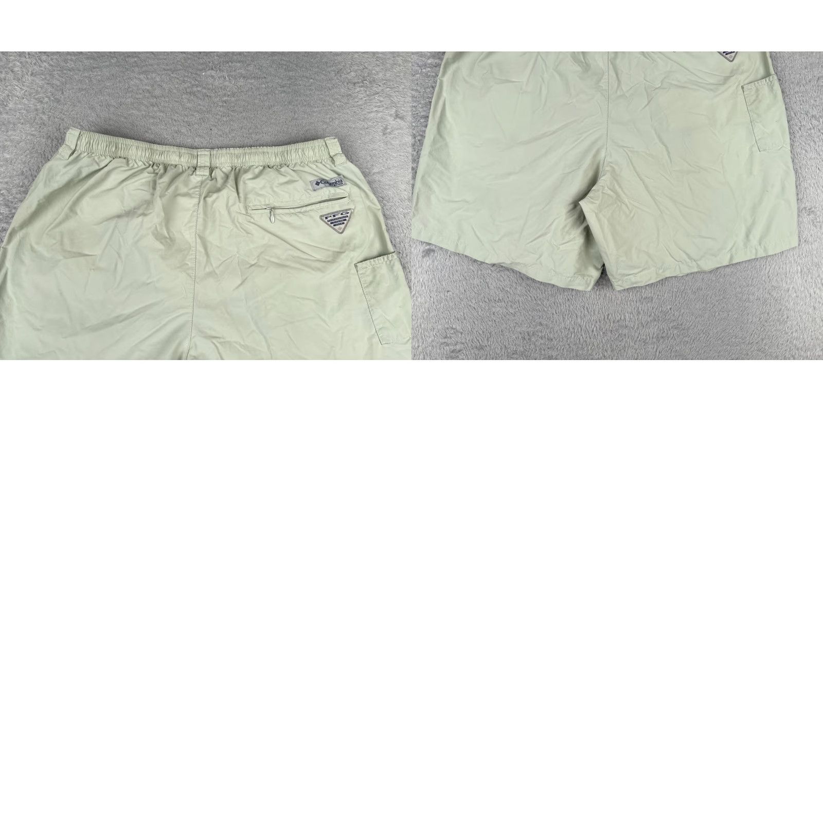 Vintage Columbia Men Shorts Outdoor Green PFG Nylon Omni-Shade Casual Cargo Pocket 8 in Inseam XL Regular Size US 36 / EU 52 - 9 Thumbnail
