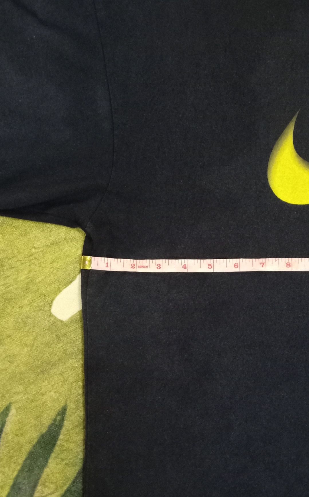 Nike × Vintage Vintage 90s Nike Yellow Big Swoosh T-shirt Size US XL / EU 56 / 4 - 12 Thumbnail