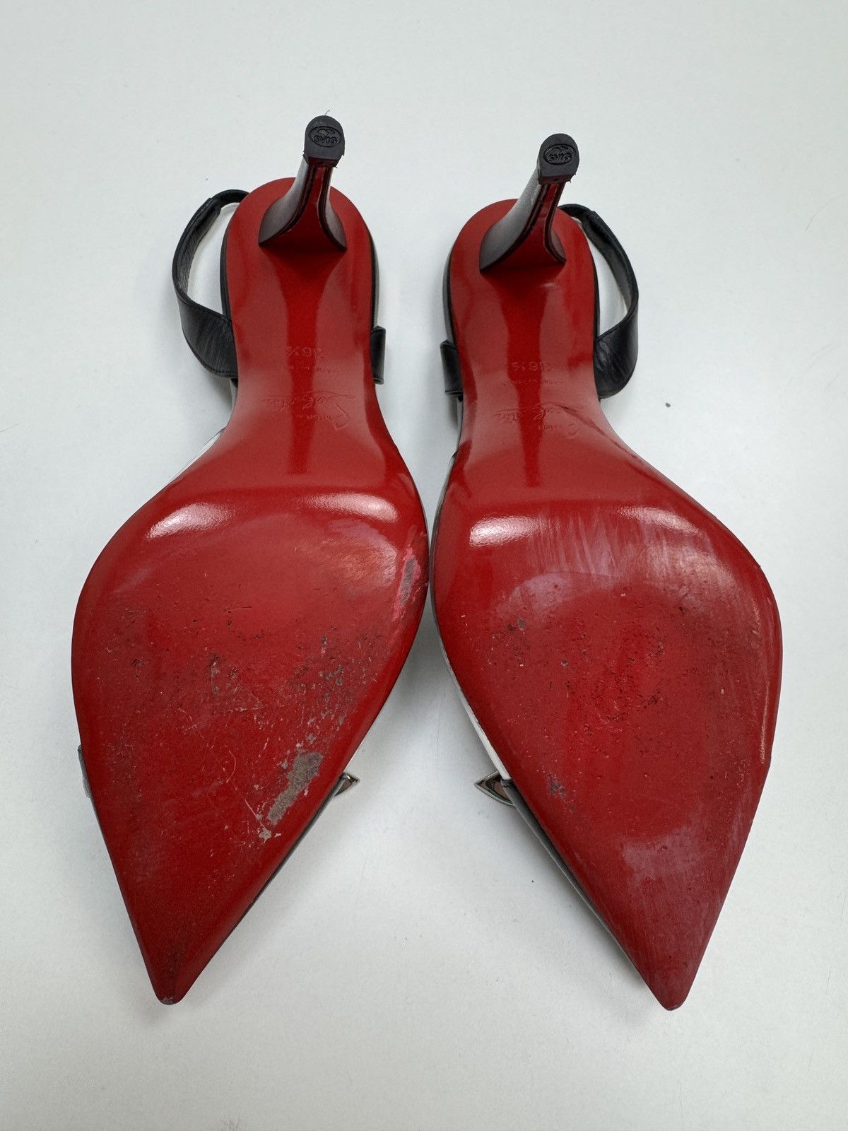 Christian Louboutin Christian Louboutin Astrinodo Sling PVC 100 Heels Size US 5.5 / IT 35.5 - 14 Thumbnail