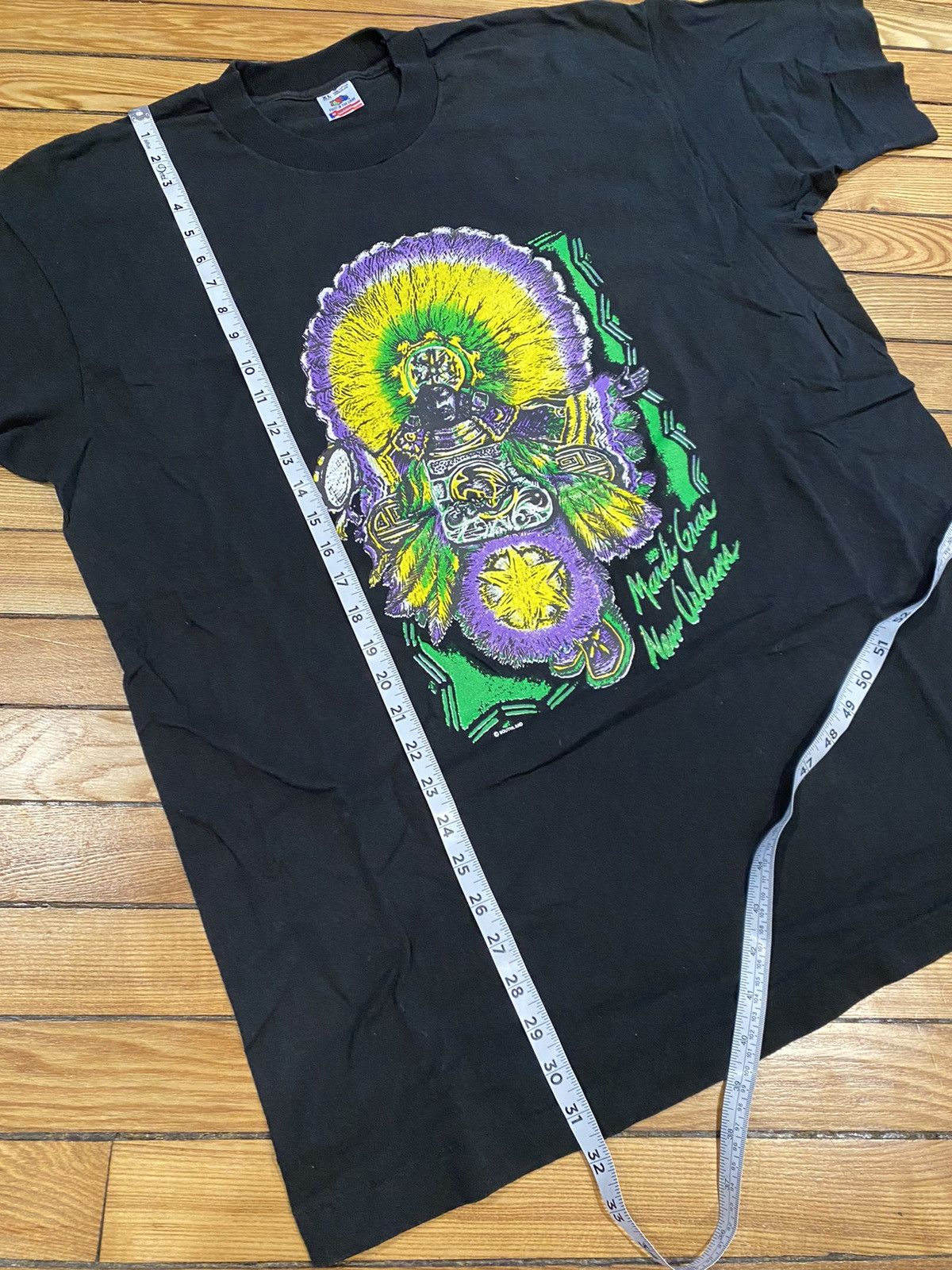 Fruit Of The Loom × Vintage Single stitch Mardi Gras Tshirt XL Size US XL / EU 56 / 4 - 8 Thumbnail