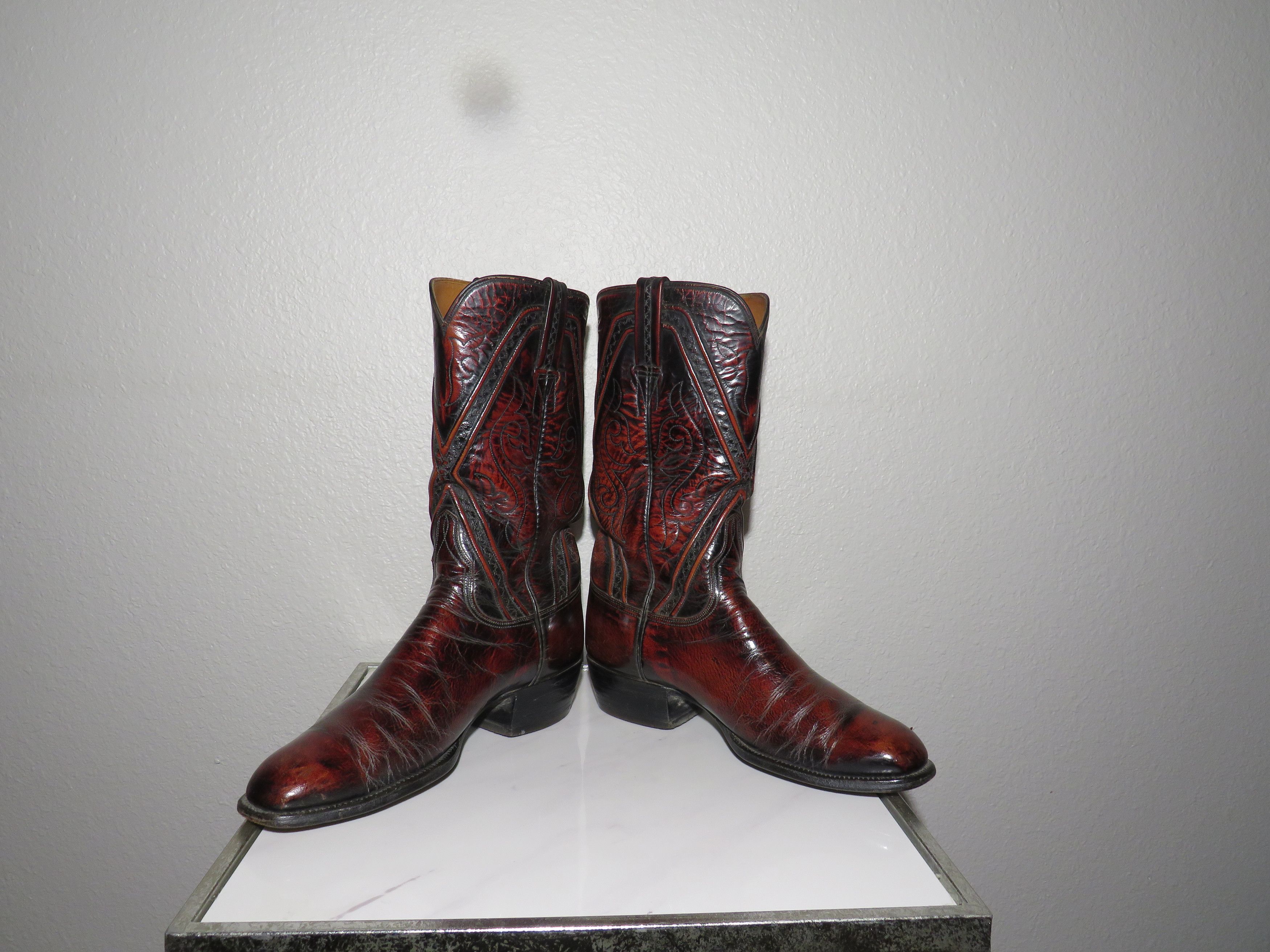 Lucchese Lucchese Boots Black Cherry Handmade Texas USA (Men’s) Size US 8 / EU 41 - 6 Thumbnail