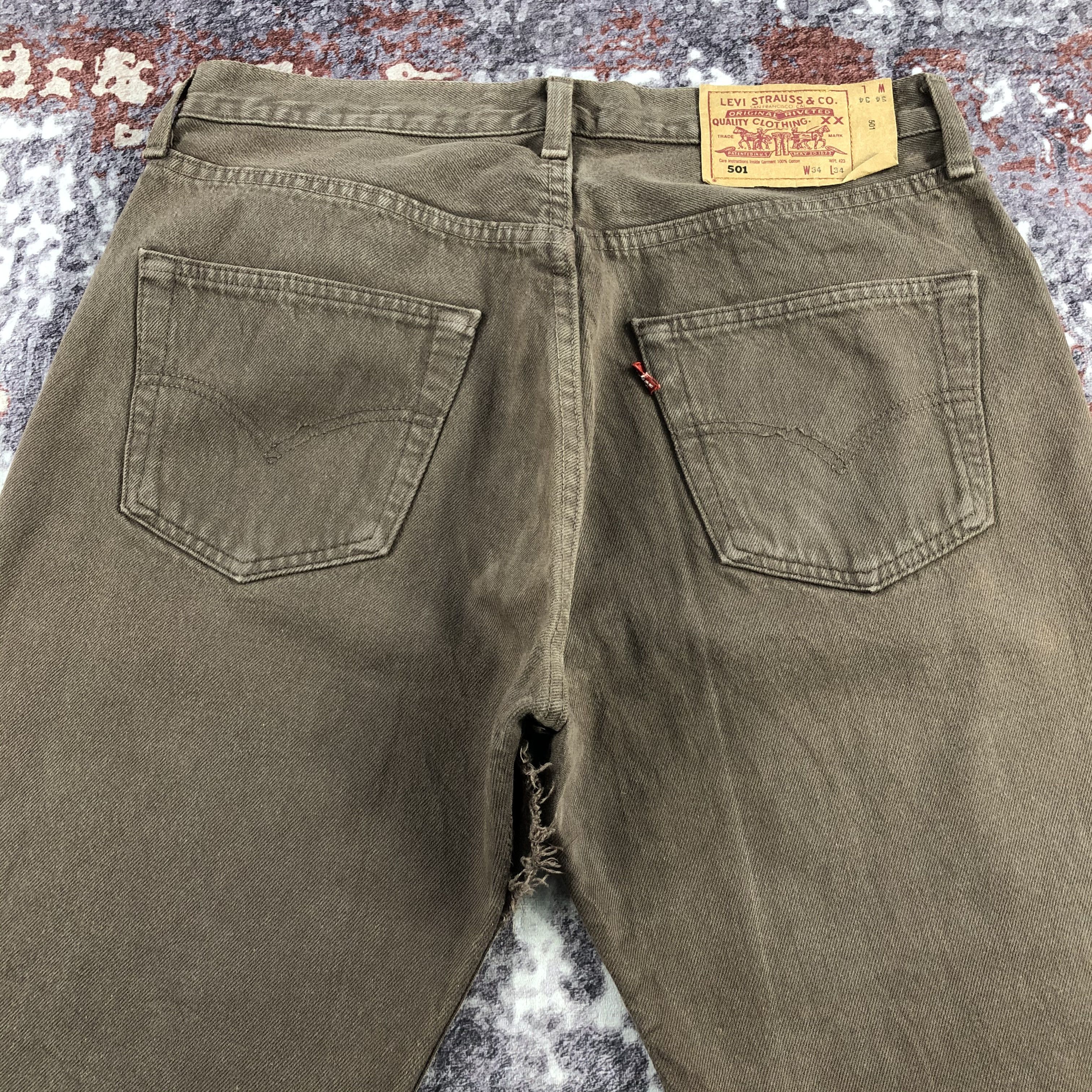 Levi's Vintage 90s Faded Black Levis 501 Jeans-JM2489 Size US 33 - 5 Thumbnail