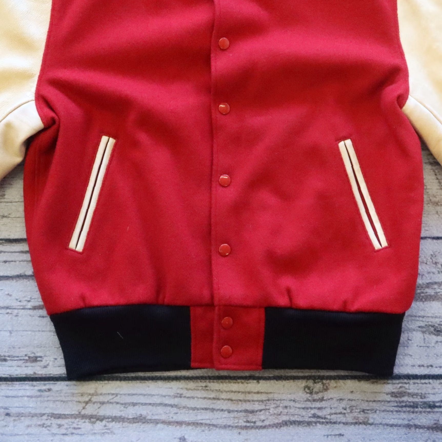Golden Bear VINTAGE Golden Bear Leather Wool Varsity Jacket Mens M Red Size US M / EU 48-50 / 2 - 3 Thumbnail