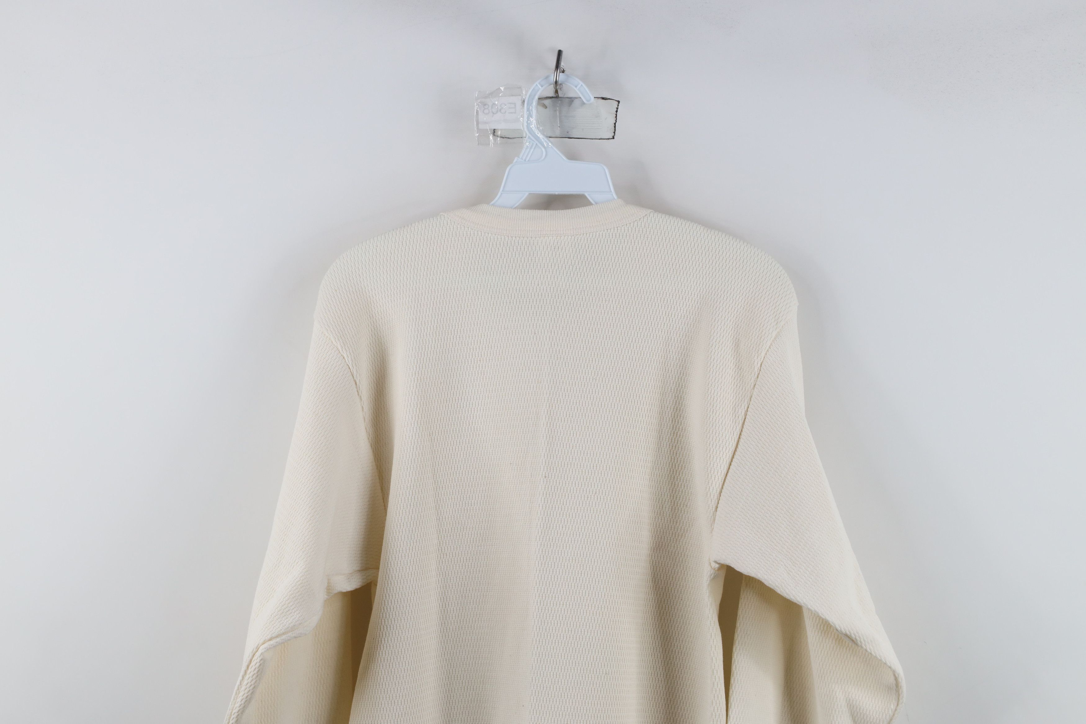 Vintage Vintage 90s Streetwear Waffle Knit Long Sleeve T-Shirt Size US XL / EU 56 / 4 - 13 Thumbnail