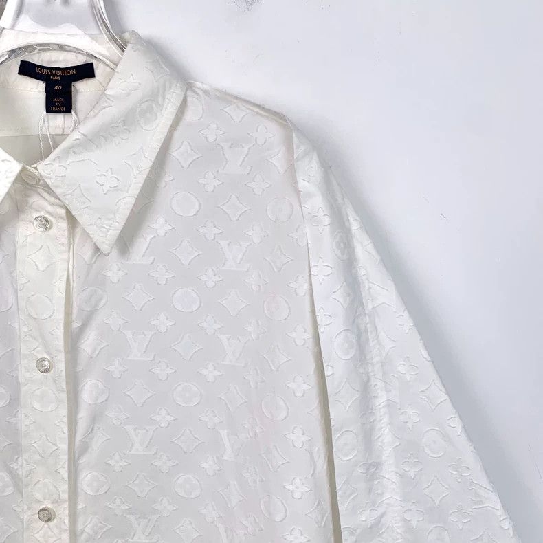 Louis Vuitton Louis Vuitton Cotton lapel short sleeve shirt with white l Size S / US 4 / IT 40 - 3 Thumbnail