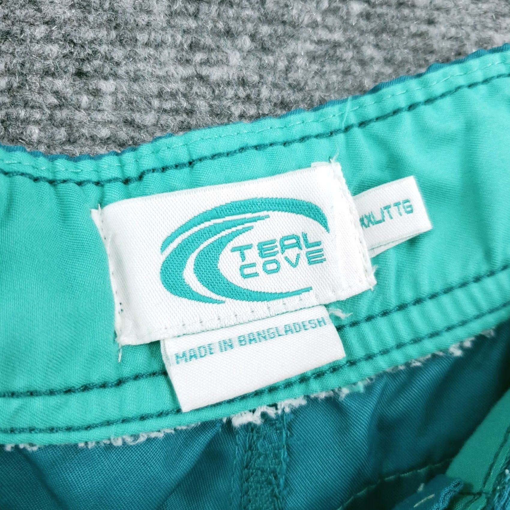 Vintage Teal Cove Swim Trunks Mens XXL 2XL Blue Board Shorts Striped Surfing Size US 39 - 3 Thumbnail