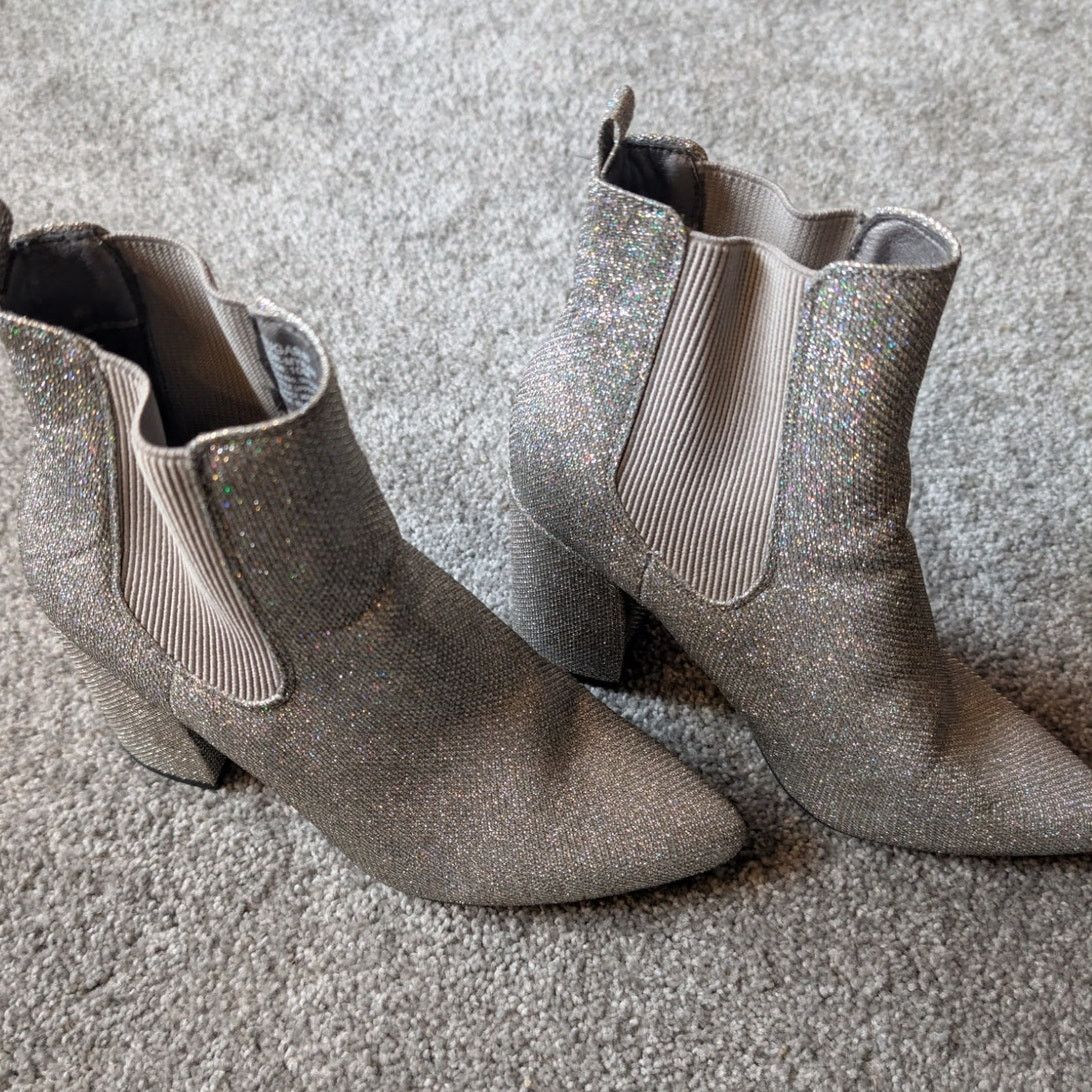 Sugar Grey Sparkle Eras Tour Glitter Boots "Tori" Boots by Sugar Size US 10 / IT 40 - 3 Thumbnail
