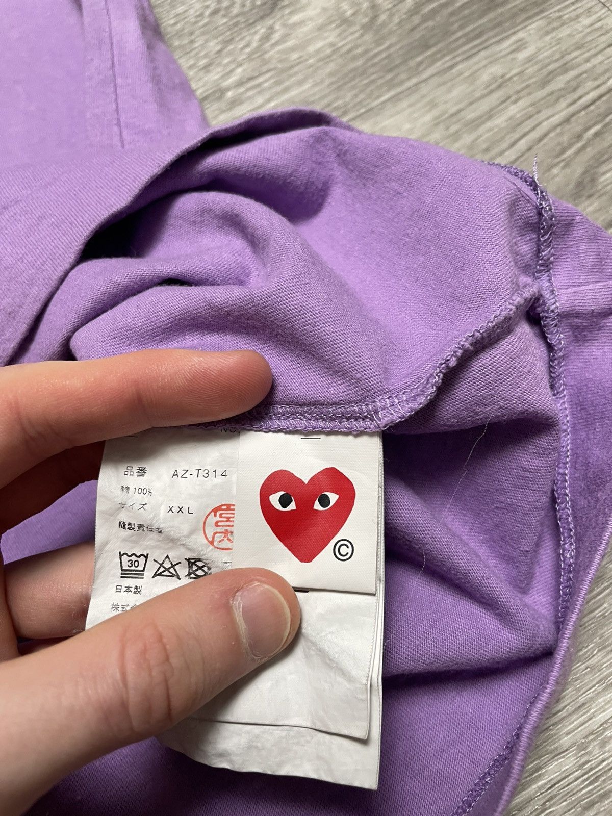 Comme des Garcons PLAY Comme Des Garcons CDG PLAY Purple Mini Heart Logo T-Shirt Size US XXL / EU 58 / 5 - 8 Thumbnail