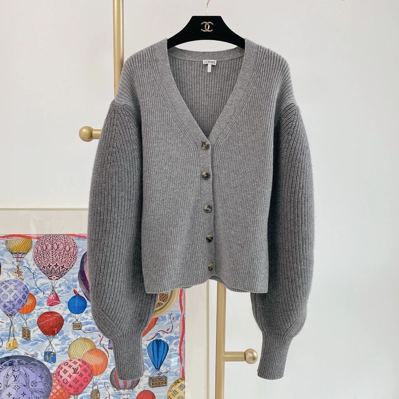 Loewe gray knitted cardigan from Loewe - dmc Size US M / EU 48-50 / 2 - 1 Thumbnail