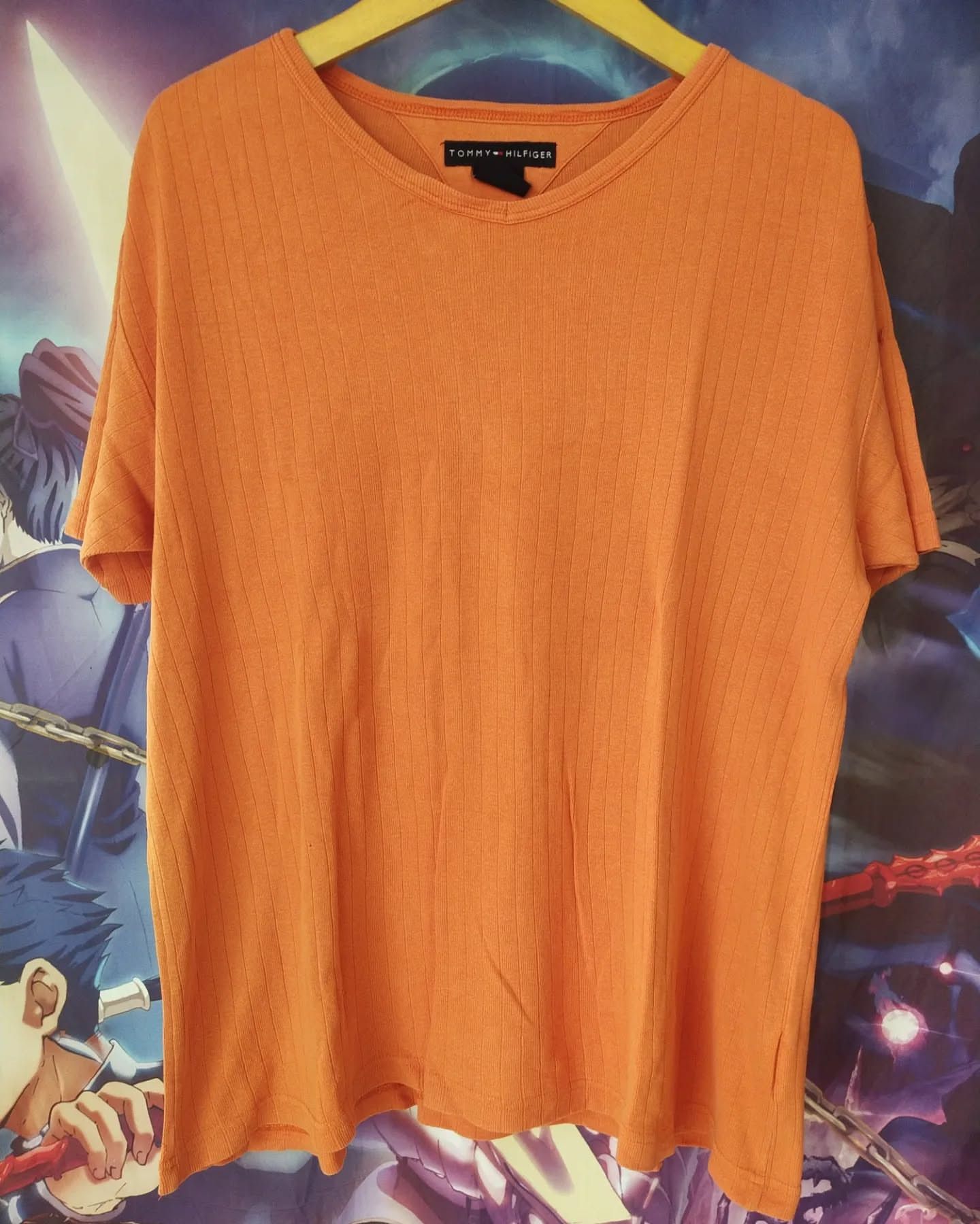 Tommy Hilfiger 2000s Vintage Tommy Hilfiger Ribbed V-Neck Tee Size US S / EU 44-46 / 1 - 1 Thumbnail