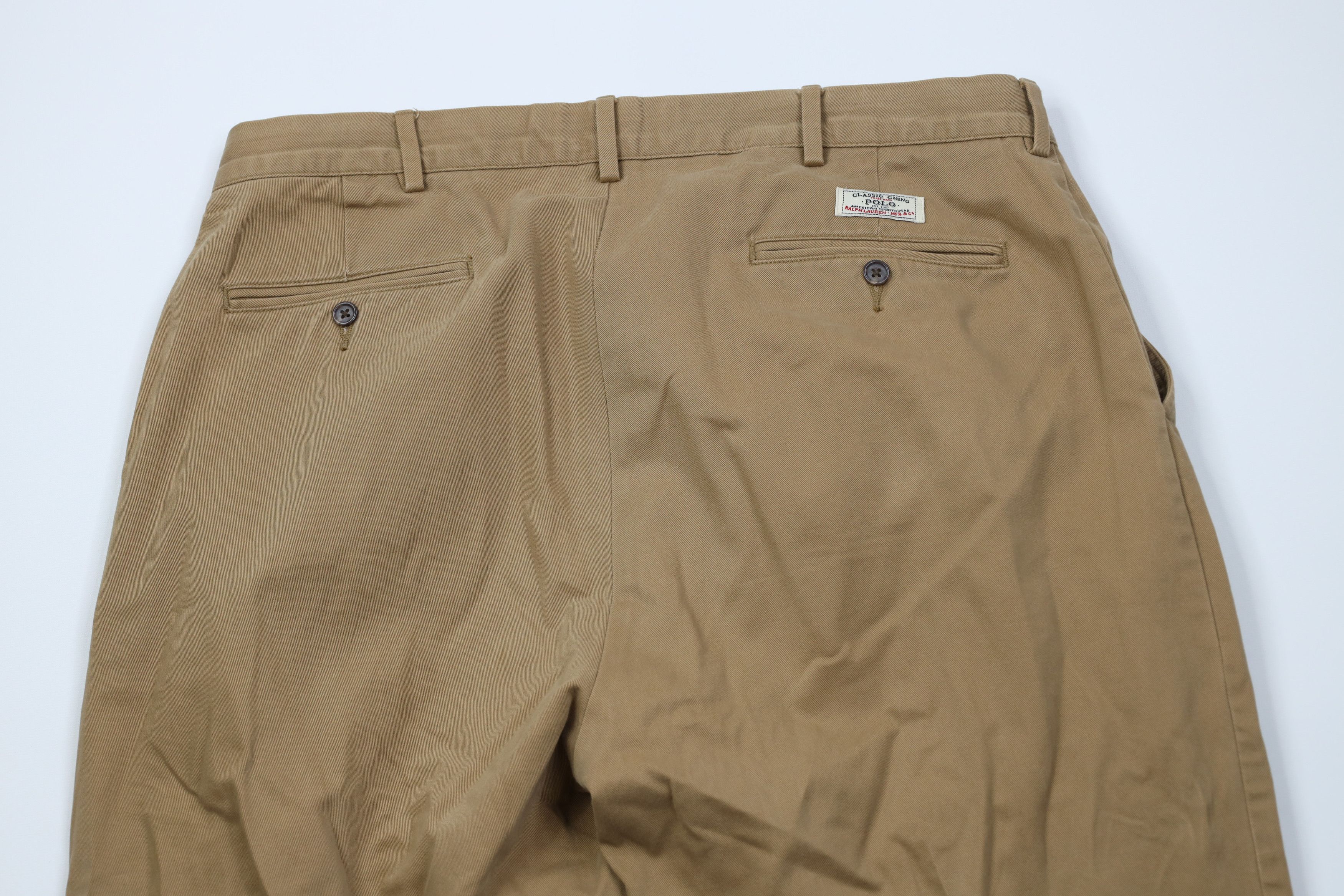 Ralph Lauren Vintage 90s Ralph Lauren Wide Leg Chino Pants Trousers Khaki Size US 36 / EU 52 - 10 Thumbnail