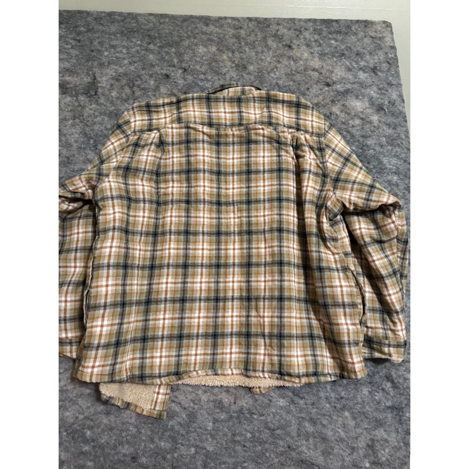 Wrangler Wrangler Mens Shirt 2XL Brown Plaid Flannel Lined Chore Barn Shirt Button-Up Long Sleeve Casual Outdoor Pockets Mens Size US XXL / EU 58 / 5 - 5 Thumbnail
