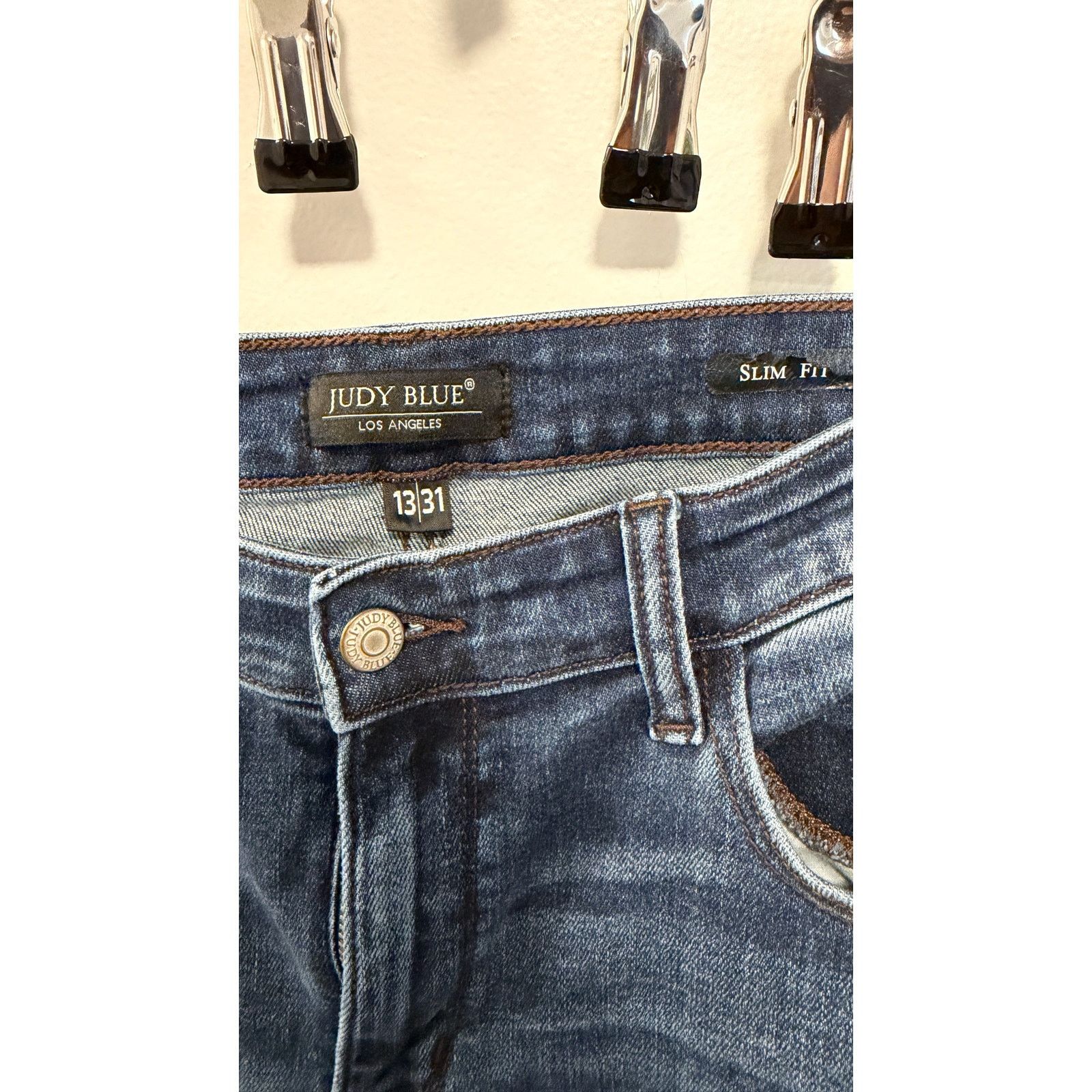 Judy Blue Judy Blue Slim Fit Dark Wash, Optional Cuff, 13/31 JB82428DK Size 36" / US 14 / IT 50 - 2 Thumbnail