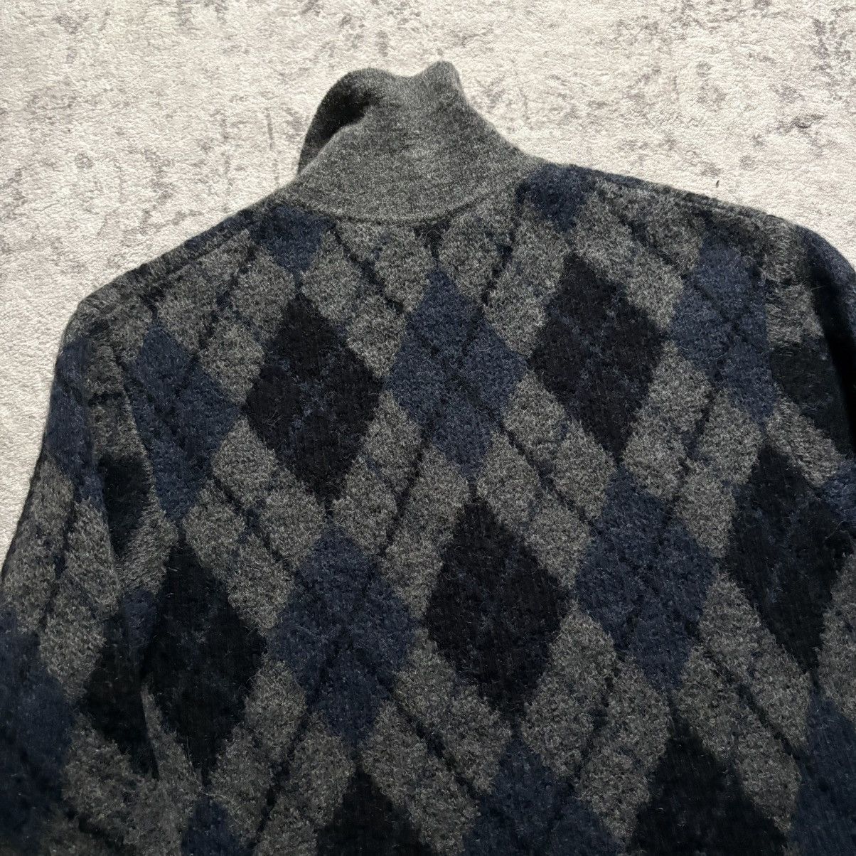 Our Legacy Our Legacy Evening Polo Argyle Wool/Alpaca Cardigan | 48 Size US L / EU 52-54 / 3 - 6 Thumbnail