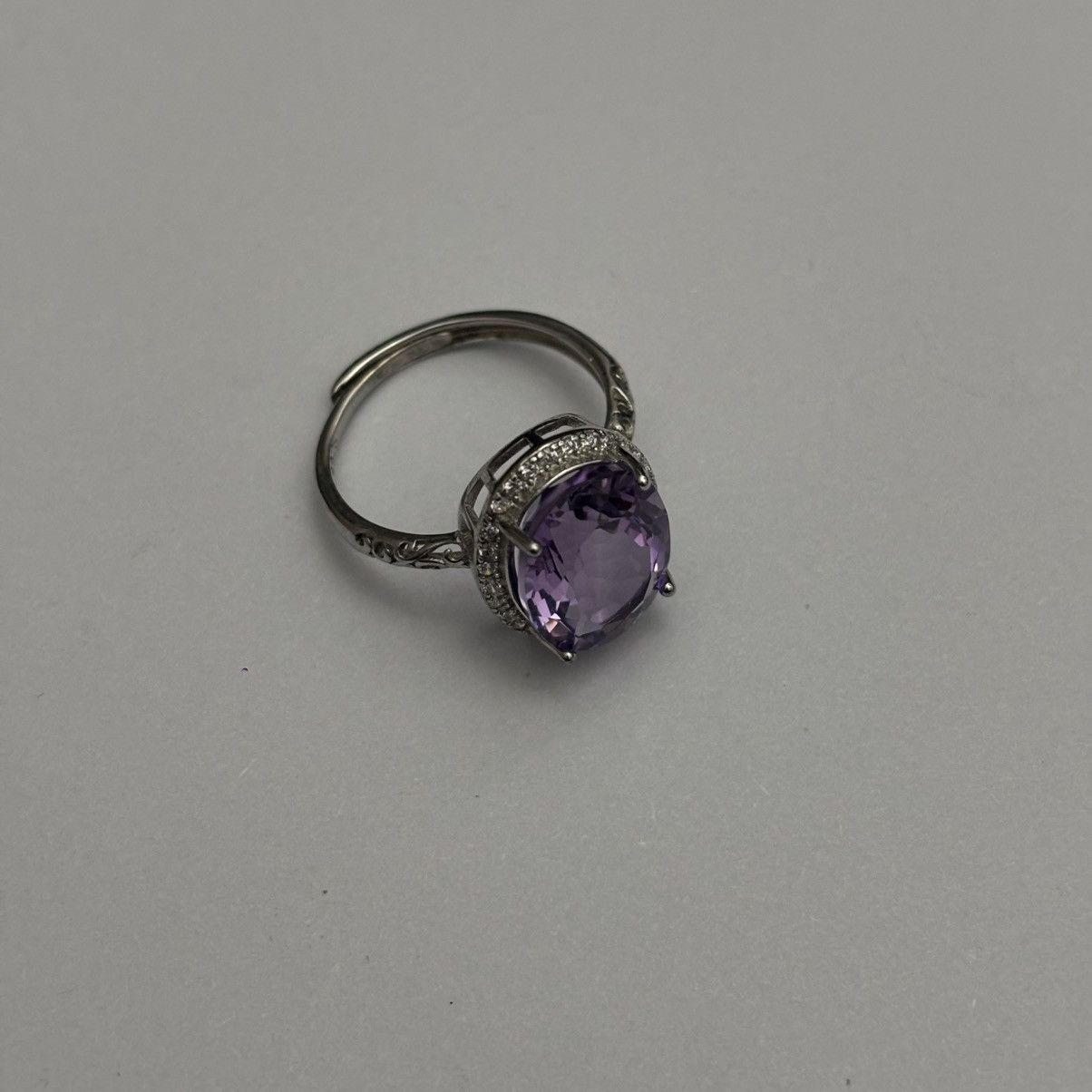 Other Silver purple gemstone ring Size ONE SIZE - 1 Preview